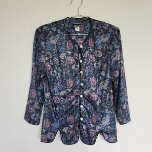 Vintage Whirlaway Frocks Floral Blouse